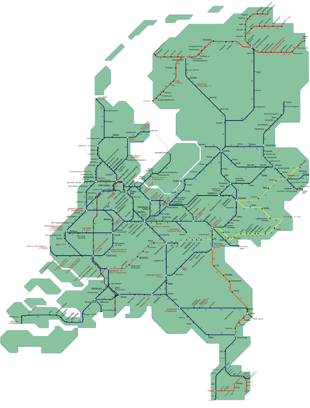 Spoorkaart Nederland